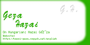 geza hazai business card